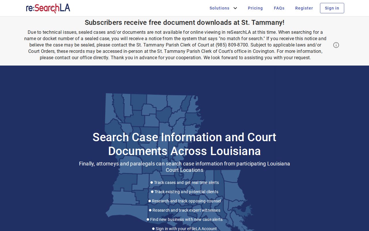 Slidell residents directory Louisiana court search