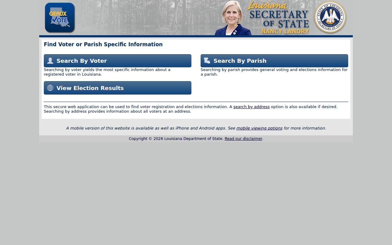 Slidell residents directory Louisiana voter portal